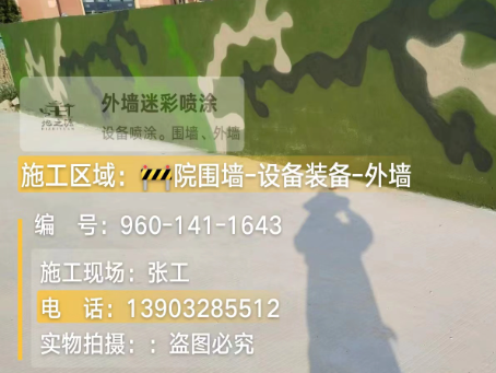 内蒙古 迷彩漆喷涂价格(按平方米计费)